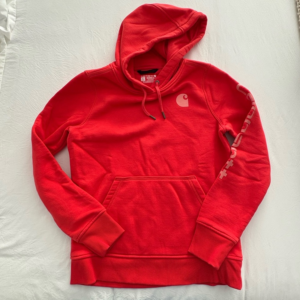 Carhartt Women's Relaxed Fit Midweight Logo Sleeve Graphic Sweatshirt